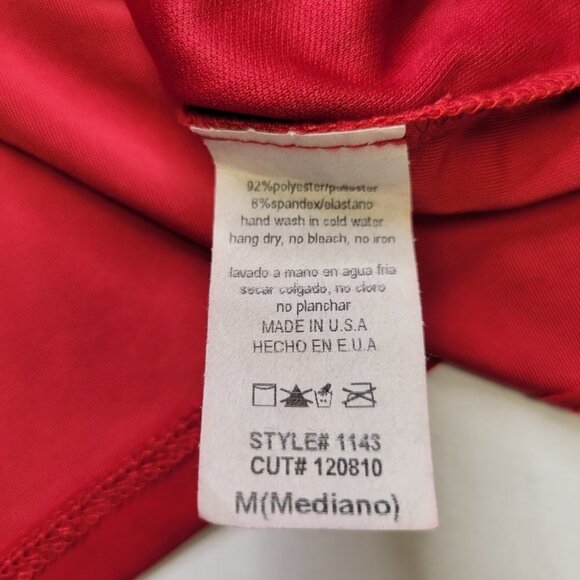 RED Sleeveless Stretchy Top With One Shoulder Strap Size M Size L - Picture 5 of 10